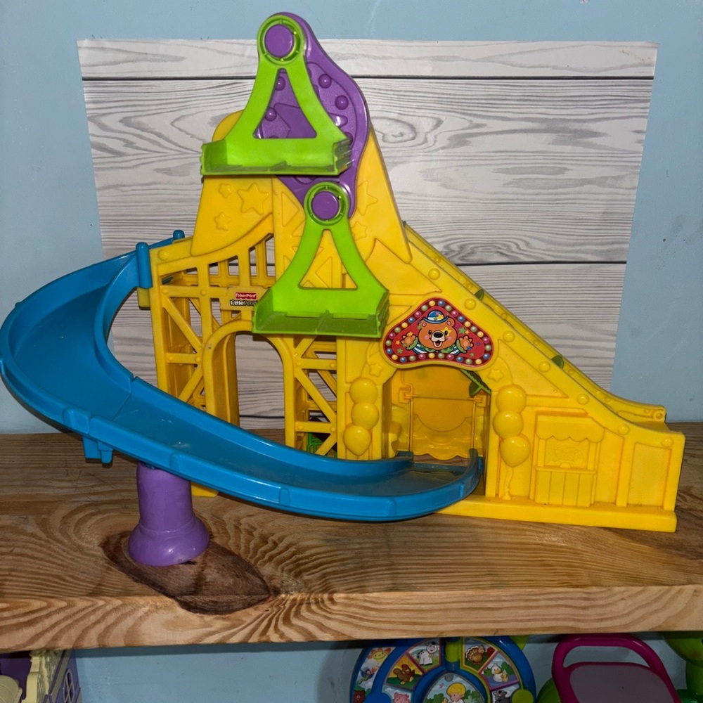Fisher-Price Yellow and Blue Slide Playset